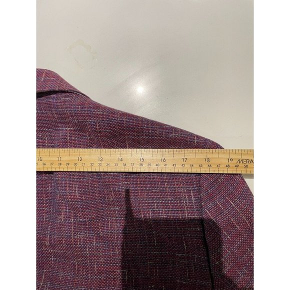 ROBERT GRAHAM Men's 44 Champagne purple Linen Blend Suit sport Coat Tailored Fit - Picture 16 of 16